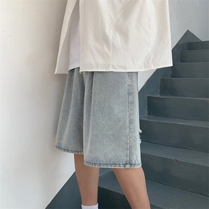 潮流春季牛仔裤男牛仔短裤D681P35