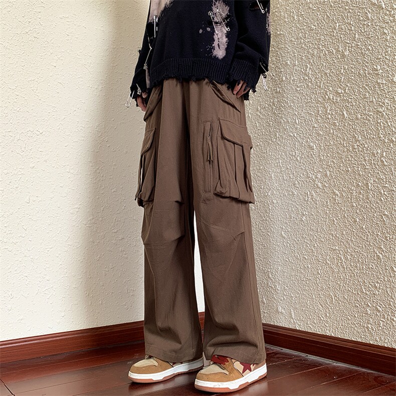 美式高街裤子ins百搭宽松工装裤男oversize休闲裤裤K0915-P45,男装休闲裤,星座308B-1