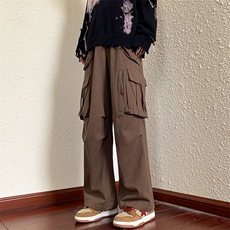 美式高街裤子ins百搭宽松工装裤男oversize休闲裤裤K0915-P45，男装休闲裤，星座308B-1