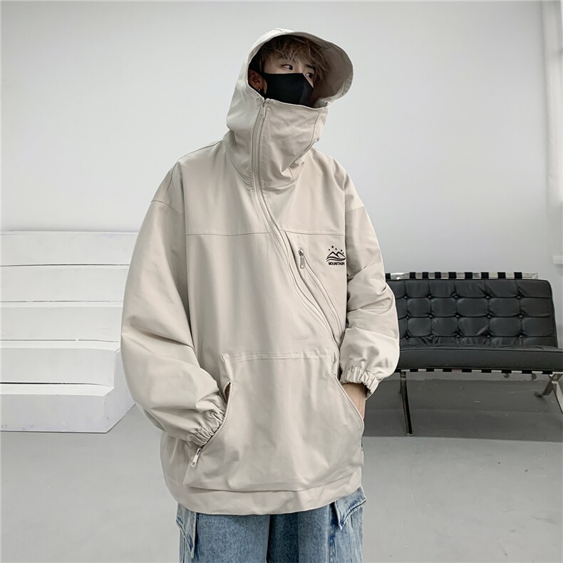 高品质防水连帽冲锋衣斜门襟外套夹克cwy233-P85控118,男装夹克,电商B370