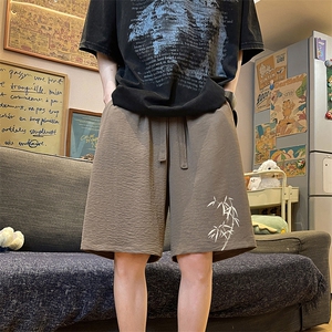 夏季薄款冰丝裤速干裤印花休闲短裤 XT2424-TP25控价38图片