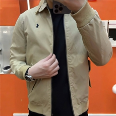 藏青色短款哈灵顿夹克外套男秋春季翻领棒球服轻熟风成熟稳重男装，男装夹克，星座1210-1