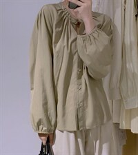 圆领衬衫，女装衬衫，驿谷