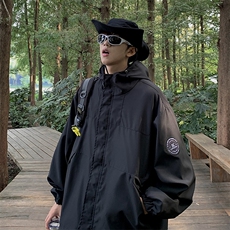 春秋美式hiphop潮牌冲锋衣外套男士新款户外登山服夹克W7818-P57，男装夹克，星座512-3
