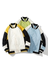秋季宽松潮流休闲拼色棒球服情侣外套夹克EY3671-P75，男装夹克，电商B306