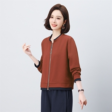 原创设计假两件开衫卫衣小衫2025秋春新款上衣长袖女拼色拼接外套，女装短外套，璐依舞