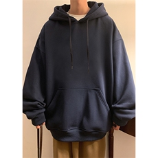 CM001P55加绒60潮牌情侣重磅纯棉卫衣秋冬运动宽松休闲纯色帽衫，男装卫衣，星座304A-1