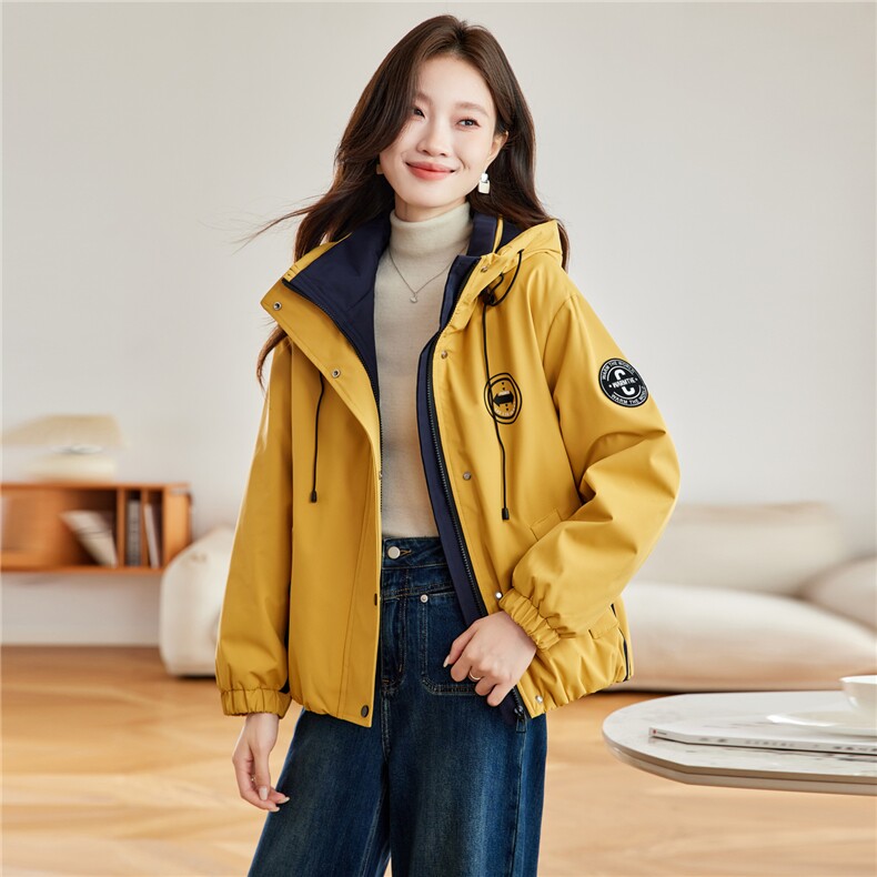 现货2025冬装新款加绒加厚休闲精品女装棉衣棉服派克服,女装派克服,木子恋