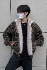 冬季重磅新立领迷彩座山雕棉衣男装痞帅毛毛领棉服外套S377-特125，男装棉衣，电商A233-1