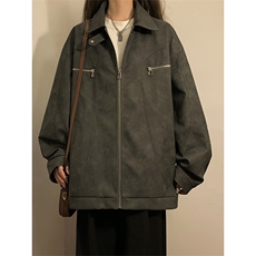 春秋季皮衣外套男女同款新款美式夹克XZ102B-1-JK2536P985，男装夹克，星座102B-1