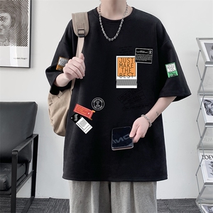 麂皮绒短袖t恤男大码半袖男 JD82121-P25图片