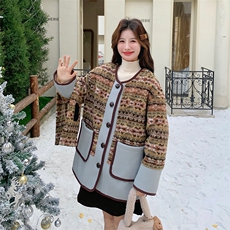 6972数据款现货大货已出90绒羊羔毛拼接羽绒P295-K438，女装羽绒服，2D034