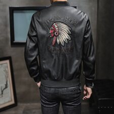 挂拍1035-P110冬季新款加绒加厚皮衣男装休闲皮夹克男士大码修身，男装皮衣，电商D310（原电商305）