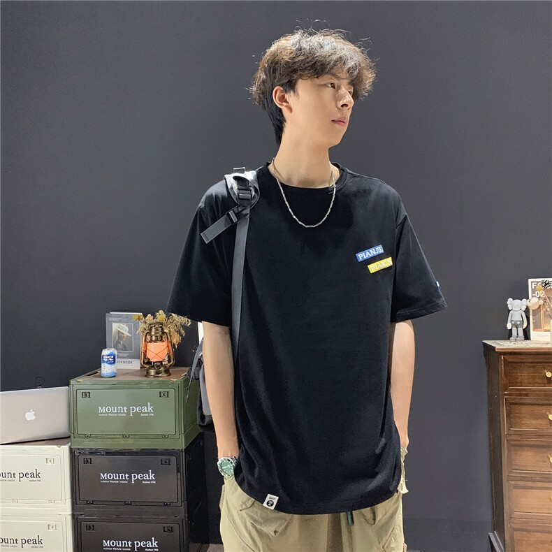 现货502-2-FT089-P382025夏季新款ins潮牌宽松百搭半袖男控58,男装T恤,星座502-2（原1014A）