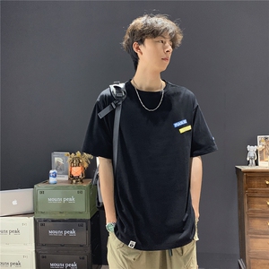 现货502-2-FT089-P382025夏季新款ins潮牌宽松百搭半袖男 控58图片