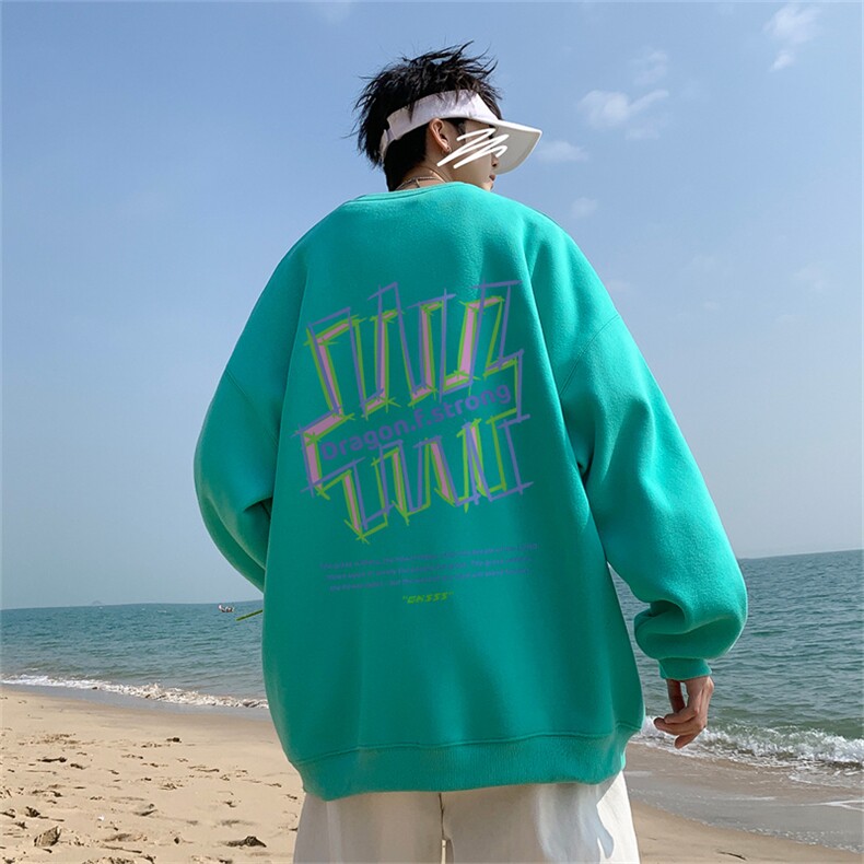 ！22秋季新款宽松大码港风几何卫衣WY1920-P28控48,男装卫衣,星座508（原C305）