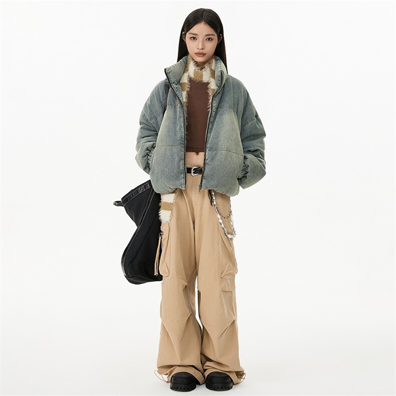 新款中性风白墙羽绒防风短款立领羽绒服225-2-Y202-P218,男装羽绒服,星座225-2