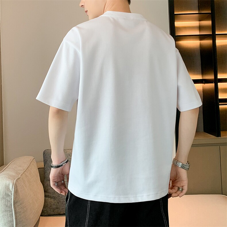 短袖男t恤店主风夏季休闲百搭字母圆领T恤男上衣TC3132-P25控45,男装T恤,星座717