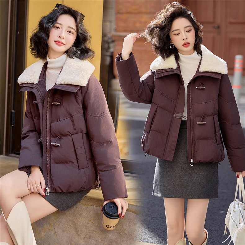 现货2025年冬季新款加厚短款韩版休闲棉衣保暖石墨烯棉衣，女装棉衣/棉服，悦祺