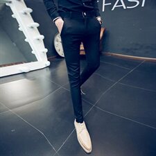 2021新款男士发型师休闲裤青年修身夜店时尚长裤A450-K514，男装休闲裤，星座1904A