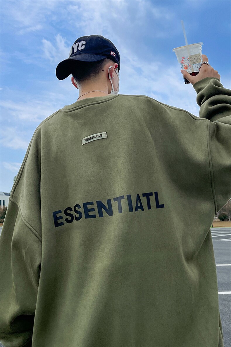 ！加绒加厚ess麂皮绒圆领卫衣JW1906-p50控68（抖音不可售）,男装卫衣,星座508（原C305）