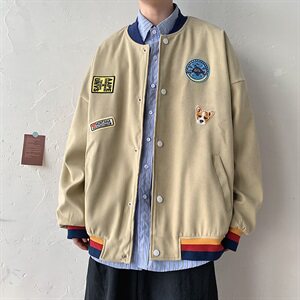 2021春季情侣外套男夹克绣花个性动物XZ213 - 19JK11-P105图片