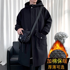 4W件加绒风衣男中长款大衣棉衣男F994薄P95加棉P110爆景二，男装风衣，星座401