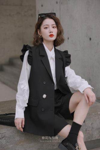 #现货春花与熙南可甜可盐西装马甲，女装西装，春花与熙南(5F)