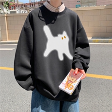 高品质！360克重磅秋季潮牌宽松圆领卫衣FY345p35加绒p45控58，男装卫衣，星座610B-1