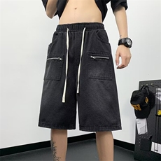 牛仔短裤男士韩版潮流高街百搭2024夏季新款ins五分裤RK1822-P43，男装牛仔裤，星座412-3