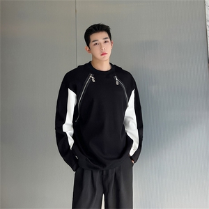 网红韩版痞帅卫衣男图片