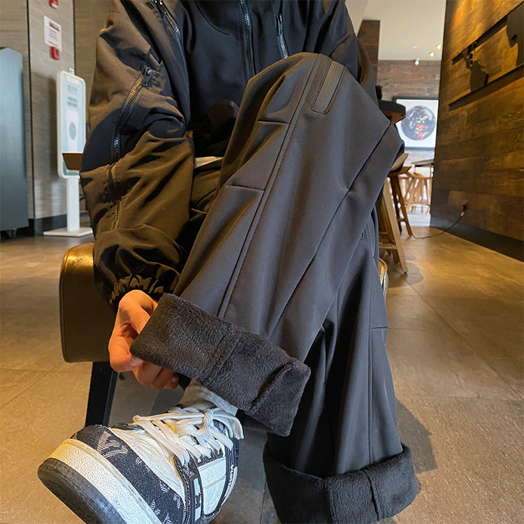冬季机能褶皱拉链防水冲锋裤K23555-p50控68加绒K23555JR-p60控78,男装休闲裤,电商B315