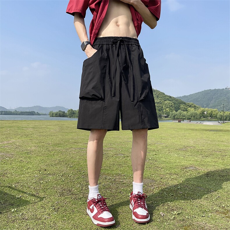 供视频~双层大口袋工装短裤防水面料A454特P35控55,男装牛仔裤,电商A309