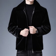 秋装新款男外套休闲纯色夹克秋季男爸爸装厚款外套ZL10247-P210，男装夹克，电商B212（原钱塘6029）
