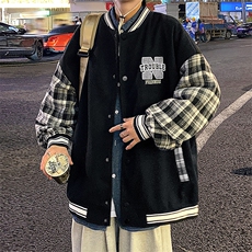 JK809P65港风拼接棒球服百搭休闲宽松夹克外套男，男装夹克，星座1204-3