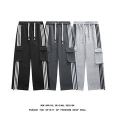 K121/P55春装新现货高品质华棉工装立体袋休闲裤男卫裤大码运动裤，男装休闲裤，电商基地A050