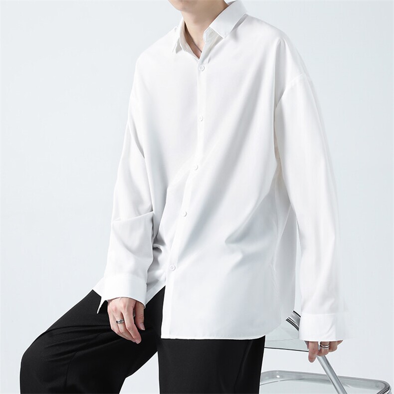 SJ-217-2-CS2415春夏秋季薄款冰丝长袖衬衫男垂感衬衣外套,男装衬衫,星座217-2