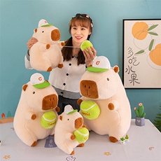 薇薇毛绒 运动抱球水豚