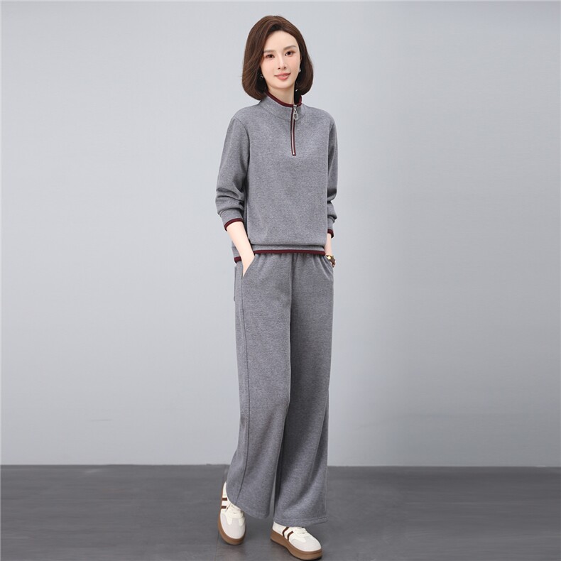 妈妈秋装休闲卫衣两件套新款洋气时尚中老年运动服套装女春秋宽松,女装套装/套裙,涵誉