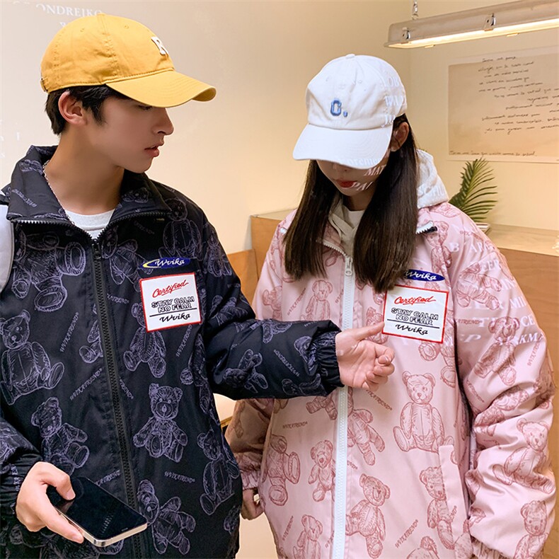 卡通印花小怪兽皮卡丘情侣学生短款轻薄拼色得物羽绒服男,男装羽绒服,星座301D-5(原星座1415）