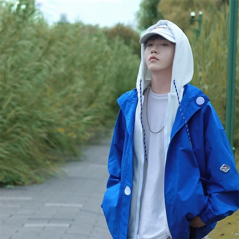 cityboy风假两件外套男士ins潮牌宽松休闲秋季夹克男装S655P60图片