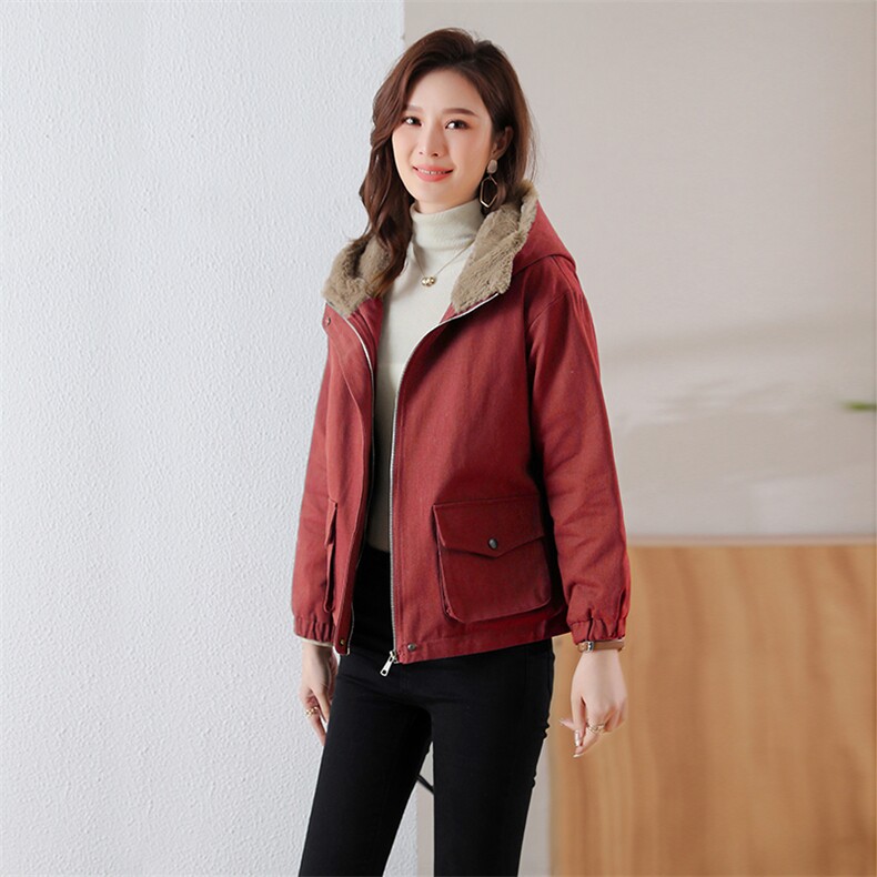 2023新款断款小棉袄派克服加绒加厚754-1款,女装棉衣/棉服,秋牧寒烟