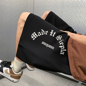 新款菠萝格直播抖音得物高品质宽松男中裤五分短裤K063P35控48图片