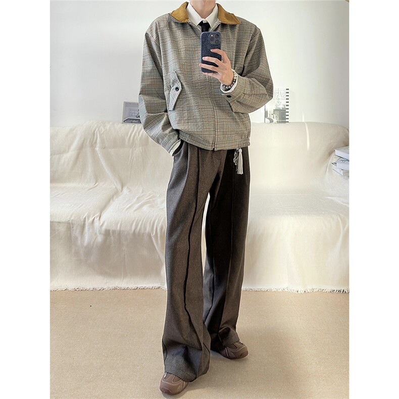 自家图~老钱风Cleanfit千鸟格夹克外套W1538/特P78,男装夹克,电商B350