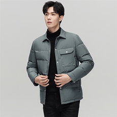 CH8626钱塘2020-2冬季新款商务休闲简约中年男士羽绒服P250，男装羽绒服，钱塘207-2