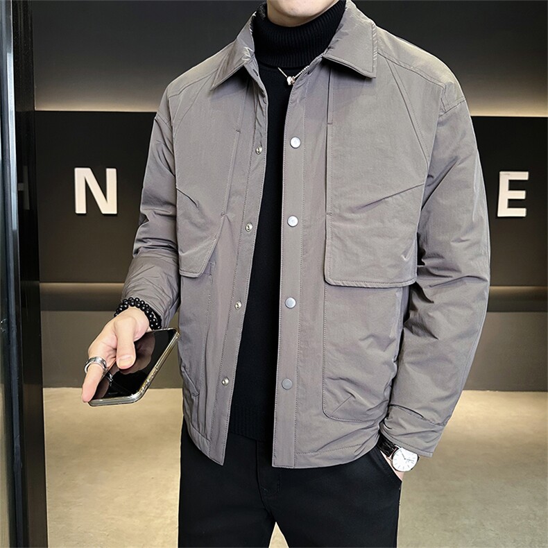 标50绒店主风新款男士翻领轻薄羽绒服短款外套B338-8573-P165,男装羽绒服,电商B338