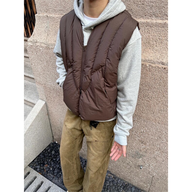 【有货】3361CC-特P68线型分割棉服马甲男加厚V领保暖背心,男装背心/马甲,星座1007（原301D）