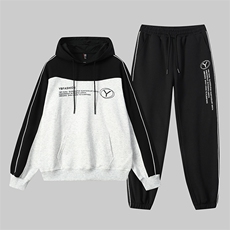 春秋季青年男衣服卫衣套装休闲潮流初高中运动连帽男TZ2535-P100，男装T恤，星座1210B