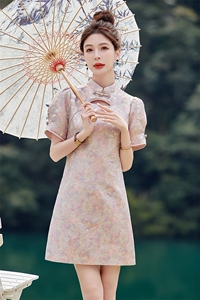 新中式改良旗袍连衣裙女夏季小个子风2025新款气质显瘦日常可穿图片