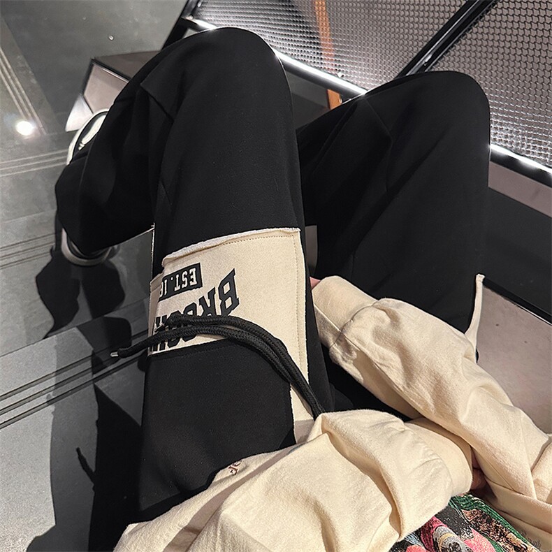 B266-C08-P5523春季新款宽松港风休闲束脚裤,男装休闲裤,星座B257-1